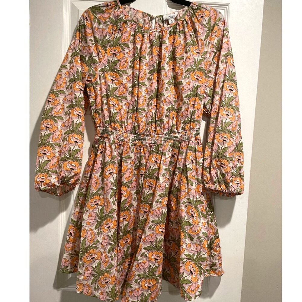 J Crew Smocked Waist Mini Dress in Liberty Butterfield Poppy M